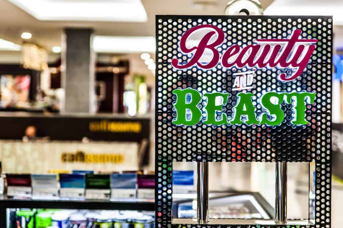 Beauty and beast name board