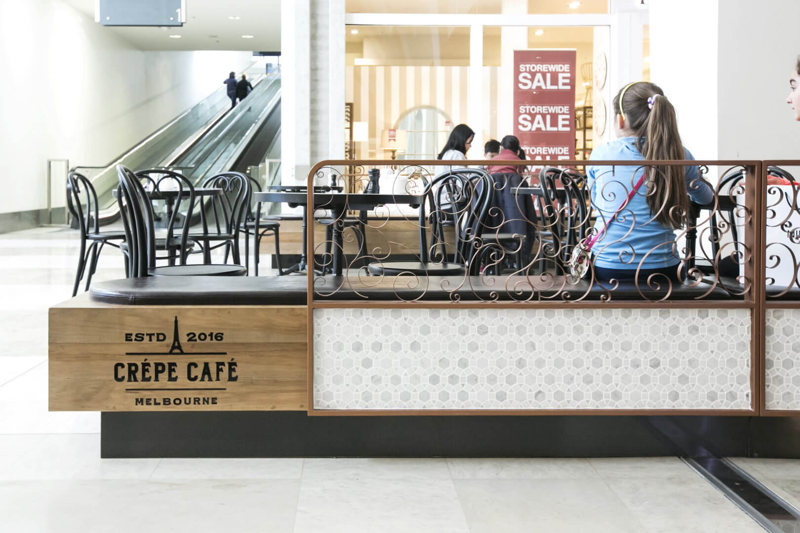 customers at crepe cafe.