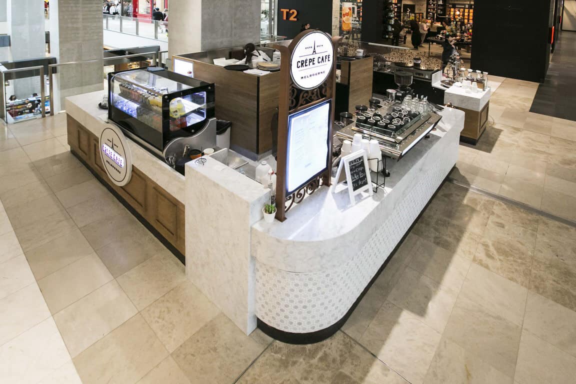 crepe cafe aerial view.