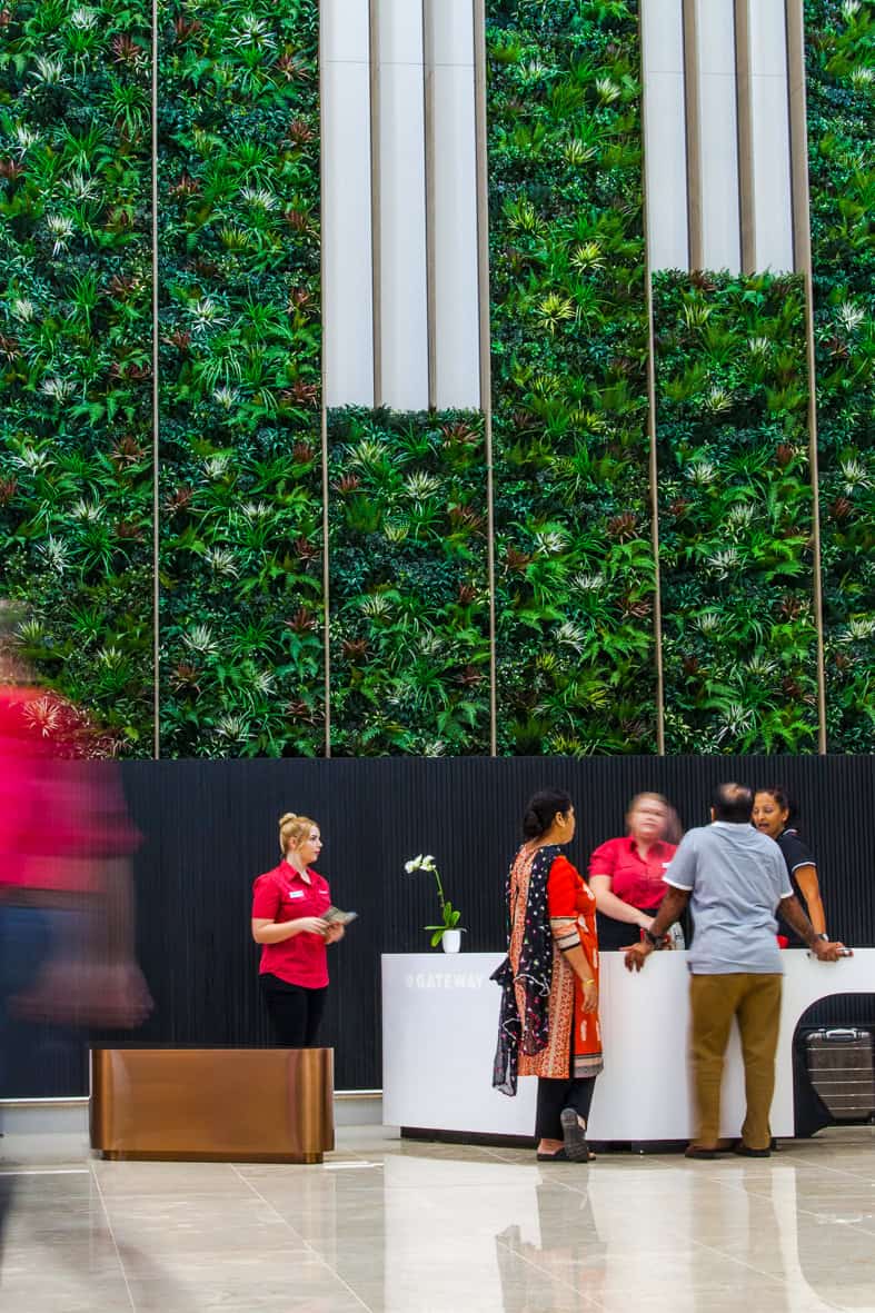 customers enquiring at information centre