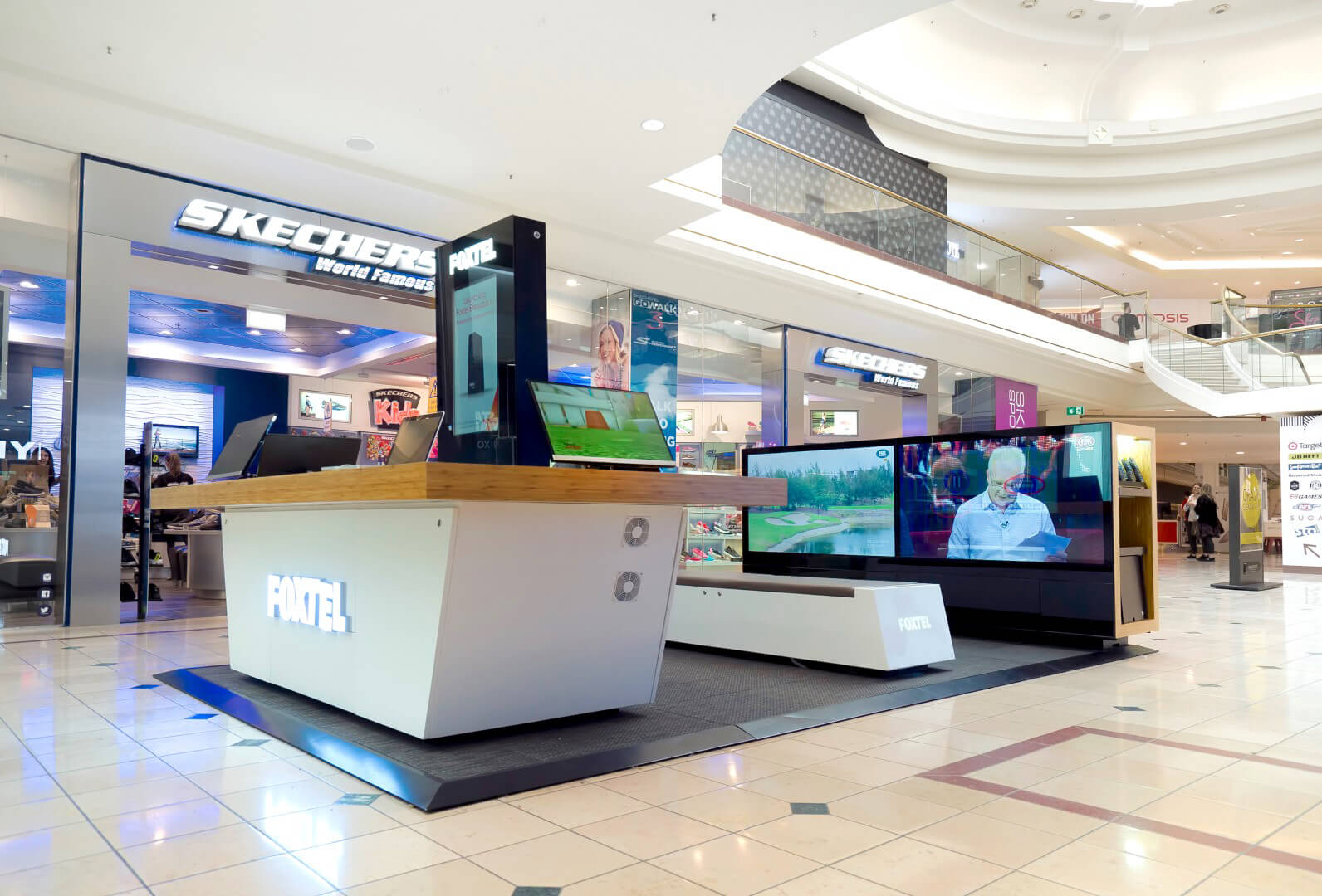 Foxtel Kiosk digital screen.