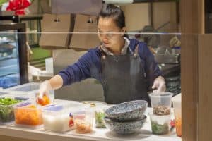 Chef preparing food