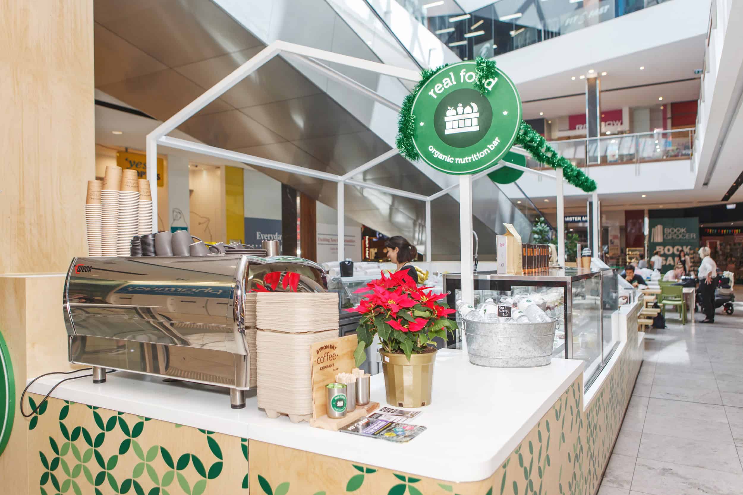 Organic Real Food kiosk design and build