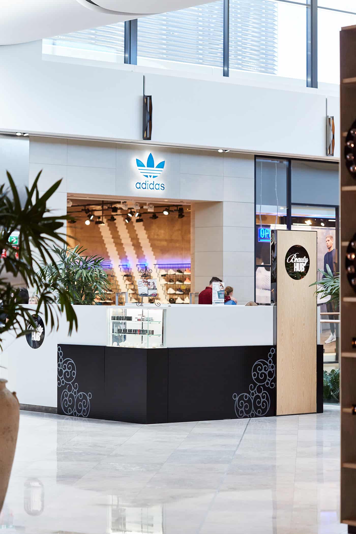 Beauty Hub location outside Adidas Store