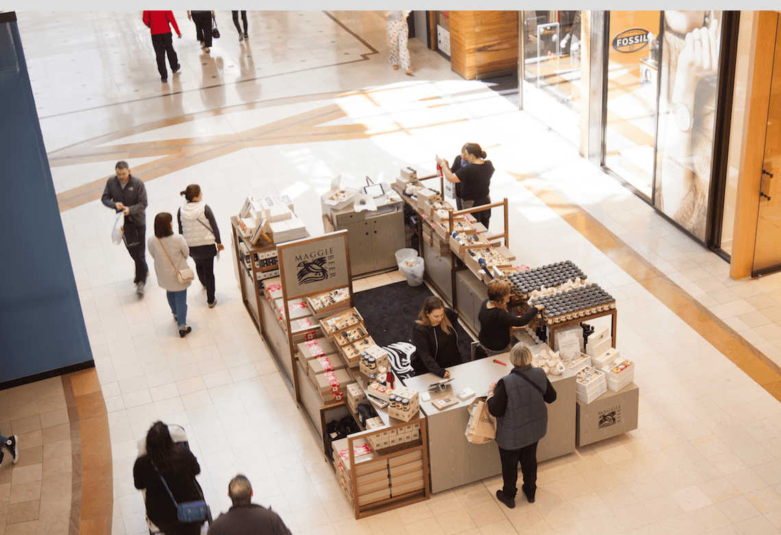 Customer at Maggie Beer Kiosk