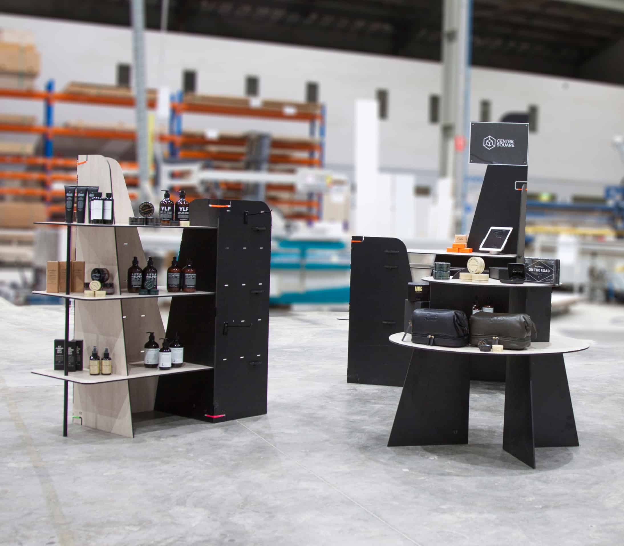 XPO3 collapsible kiosk pop up design and build for all retailers